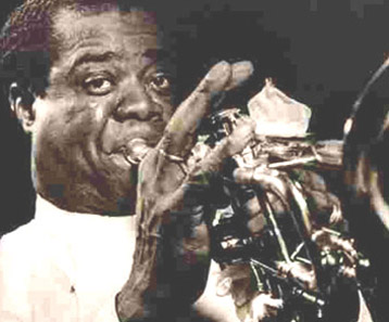 Louis Armstrong and horn