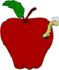 Apple with Worm